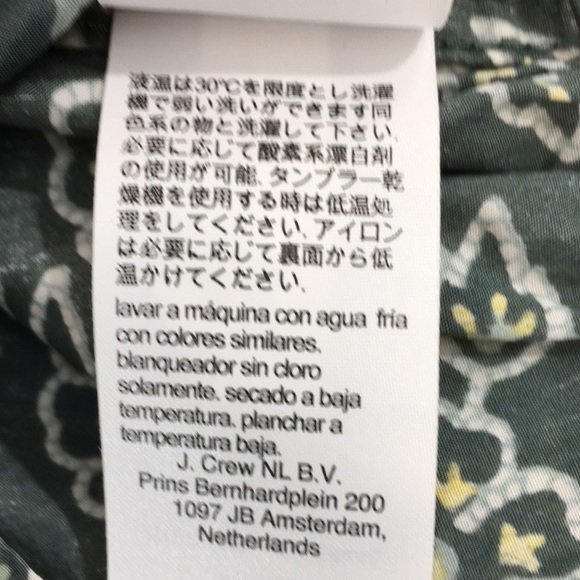 J. Crew Gathered Scoopneck Top In Vintage Vines Womens Small Cropped 100% Cotton - Picture 14 of 15